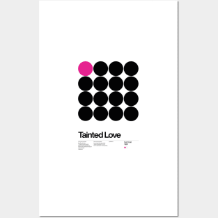 Tainted Love - Soft cell 1981, New Wave song Minimalistic Swiss Graphic Design Posters and Art